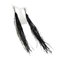 Yves Saint Laurent Wing Feathers,Metal Clip Earrings Black, Set of 2 2