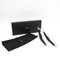 Yves Saint Laurent Wing Feathers,Metal Clip Earrings Black, Set of 2 8