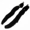 Black Mink, Metal & Leather Earrings from Yves Saint Laurent, Set of 2 2