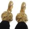 Yves Saint Laurent Saint Laurent Saint Laurent Long Tassel Earrings Gold Black, Set of 2, Image 3