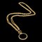 CHANEL Magnifying Glass Chain Necklace Metal Gold Tone CC Auth ar9782 1