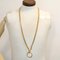 CHANEL Magnifying Glass Chain Necklace Metal Gold Tone CC Auth ar9782 9