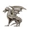 Broche de dragón de metal plateado de Hermes, Imagen 1