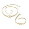 Christian Dior Armband Halskette 2er Set Gold Tone Auth Am4858, 2er Set 5