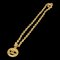 CHANEL Chain Necklace Gold Tone CC Auth 47582A 1