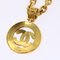 CHANEL Chain Necklace Gold Tone CC Auth 47582A, Image 8
