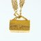 CHANEL Matelasse Chain Necklace metal Gold Tone CC Auth ar11061, Image 4