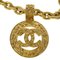 CHANEL Necklace Gold Tone CC Auth 41169A 5