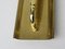 Polished & Matte Brushed Brass Wall Lights, 1950s, Set of 2 7