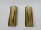 Polished & Matte Brushed Brass Wall Lights, 1950s, Set of 2 3