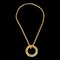 CELINE Gold Chain Pendant Necklace 121328 1
