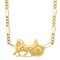 Goldene Pferdekutsche Halskette mit Anhänger von Celine 1