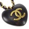 CHANEL * 1993 Wooden Heart Chain Necklace 28 99881 2