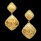 Chanel 1980s Bow Dangling Earrings Clip-On Gold 24312, Set of 2 1