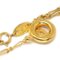 CHANEL 1983 Circled CC Gold Chain Pendant Necklace 97567 3