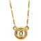 CHANEL 1983 Collar con colgante de cadena de oro con círculo CC 69845, Imagen 2