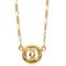 CHANEL 1983 Collar con colgante de cadena de oro CC redondo 97882, Imagen 2