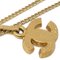 CHANEL 1984 Gold CC Faux Crystal Pendant Necklace 112171 3