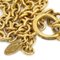 CHANEL 1986-1994 Quilted CC Gold Chain Pendant Necklace 3857 AK38293k 3