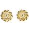 Crystal and Gold CC Earrings from Chanel, Set of 2 1