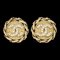 Chanel 1988 Boucles d'Oreilles Clip-On Crystal & Gold Cc 23 87952, Set de 2 1