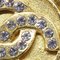 Chanel 1988 Crystal Gold Cc Boucles d'Oreilles Clip-On 23 17237, Set de 2 2