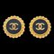 Chanel 1993 Button Earrings Clip-On Gold 93A 27331, Set of 2 1