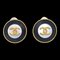 Chanel Earrings Gold Black Clip-On 93A 111049, Set of 2 1