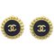 Black and Gold CC Earrings from Chanel, Set of 2 1