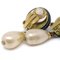 Black & Faux Teardrop Pearl Dangle Earrings from Chanel, Set of 2, Image 2