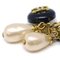 Aretes colgantes CC con perlas sintéticas en negro de Chanel. Juego de 2, Imagen 3