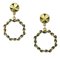 Clover Chain Hoop Earrings in Gold from Chanel, Set of 2 1