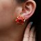 Chanel 1994 Earrings Red Gold Ak25893E, Set of 2, Image 2