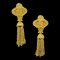 Chanel Fringe Dangle Earrings Clip-On Gold 94A 59821, Set of 2 1