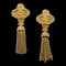 Chanel Fringe Dangle Earrings Clip-On Gold 94A 121317, Set of 2 1