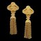 Chanel Fringe Dangle Earrings Clip-On Gold 94A 131505, Set of 2, Image 1