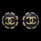 Pendientes de botón Chanel con clip negro 94P 141331. Juego de 2, Imagen 1