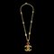 CHANEL 1994 Gold & Red Gripoix 'CC' Necklace 80085 1