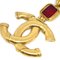 CHANEL 1994 Gold & Red Gripoix 'CC' Necklace 80085 3