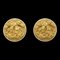 Chanel Button Earrings Gold Clip-On 94A 120508, Set of 2, Image 1