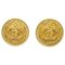 Gold CC Filigree Earrings from Chanel, Set of 2 1