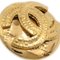 Gold Quilted Cc Round Earrings from Chanel, Set of 2 2