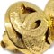 Gold Quilted CC Round Earrings from Chanel, Set of 2, Image 2