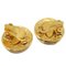 Chanel Button Earrings Gold Clip-On 94P 120507, Set of 2 3