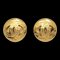 Chanel Button Earrings Gold Clip-On 94P 120507, Set of 2, Image 1