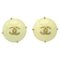Green Wood CC Earrings from Chanel, Set of 2 1