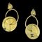 Chanel 1994 Hoop Earrings Clip-On Gold 94A 68500, Set of 2 1