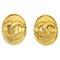 Oval Earrings in Gold from Chanel, Set of 2, Image 1