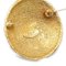 Ovale gewebte CC Brosche in Gold von Chanel 4