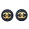 Quilted Black & Gold Earrings from Chanel, Set of 2 1
